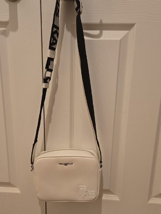 Karl Lagerfeld Handbags - Karl Lagerfeld Paris Maybelle Crossbody Bag Winter White/Blush Nwot